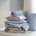 Heather - Queen 7 Piece Vintage-Inspired Floral Print - Beige / Blue - Simple Home Plus