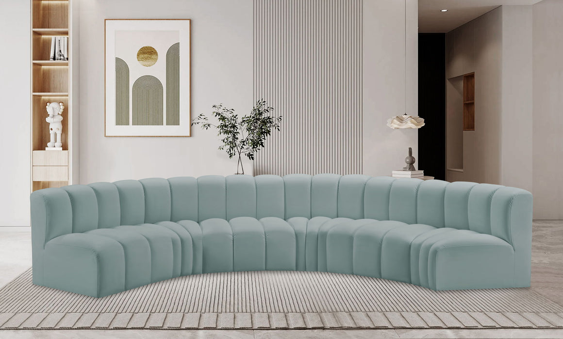 Arc - Faux Leather 6 Piece U-Shaped Modular Sofa - Simple Home Plus