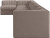 Rummi - Velvet Performance Fabric Upholstered 8 Piece Modular Sectional, L-Shaped (Right) - Simple Home Plus