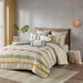 Cody - King 3 Piece Comforter Set - Gray / Yellow - Simple Home Plus