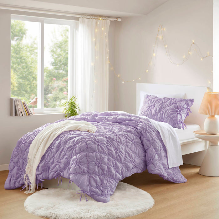 Lily - 2 Piece Comforter Set - Purple - Simple Home Plus