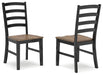 Wildenauer - Brown / Black - Dining Room Side Chair (Set of 2) - Simple Home Plus