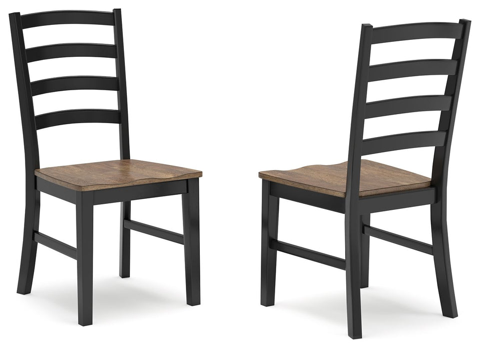 Wildenauer - Brown / Black - Dining Room Side Chair (Set of 2) - Simple Home Plus