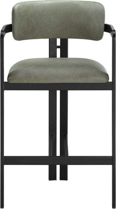 Aurum - Vegan Leather Upholstered Counter Stool With Graphite Black Base - Simple Home Plus