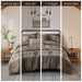 Mariposa - 5 Piece King/California King Stripe Herringbone Comforter Set With Throw Pillows - Brown - Simple Home Plus