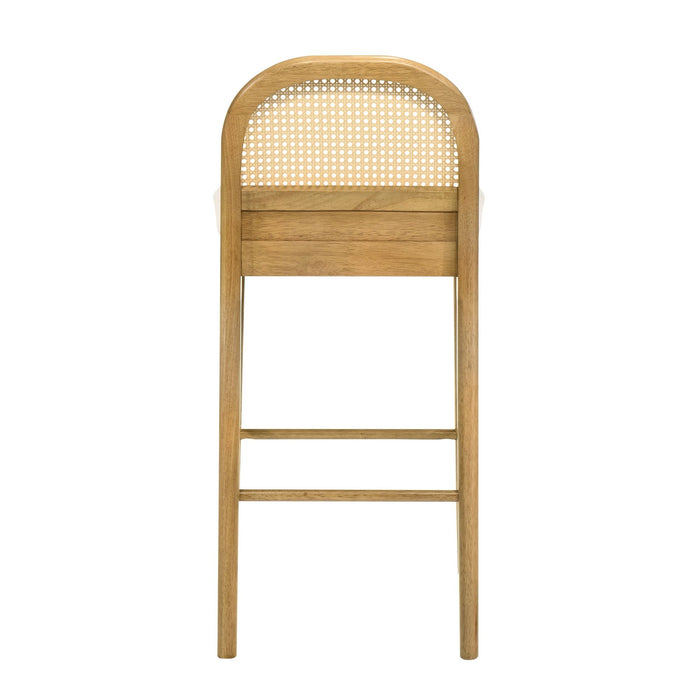 Lucio - Modern Farmhouse Wood Bar Height Kitchen Bar Stool - Simple Home Plus