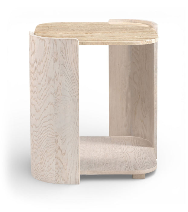 Calabria - Marble And Oak Wood Table - Simple Home Plus