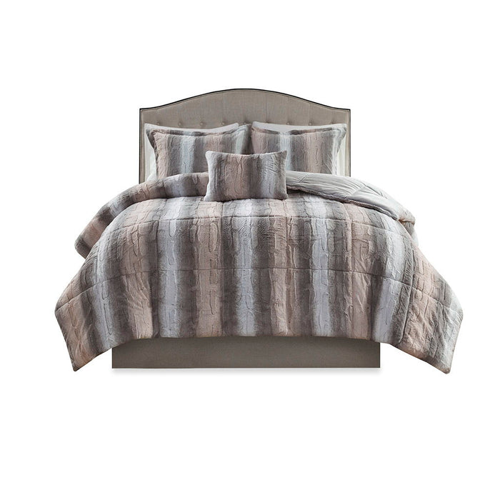 Zuri - Comforter (Set of 4) - Blush / Gray - Simple Home Plus