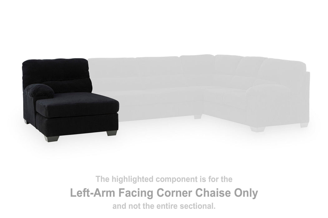 SimpleJoy - LAF Corner Chaise - Onyx - Simple Home Plus