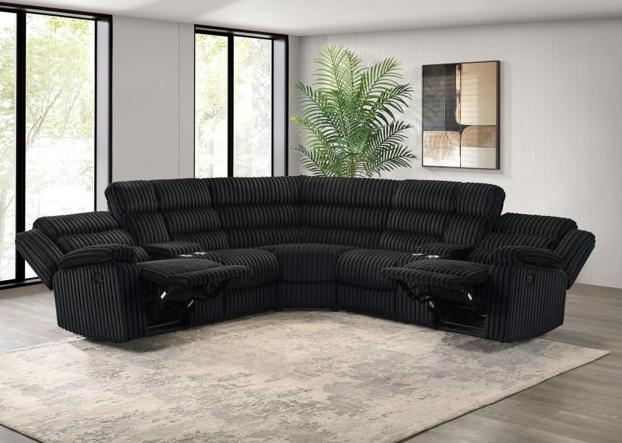 Atkinson - Upholstered Reclining Sectional Sofa - Simple Home Plus