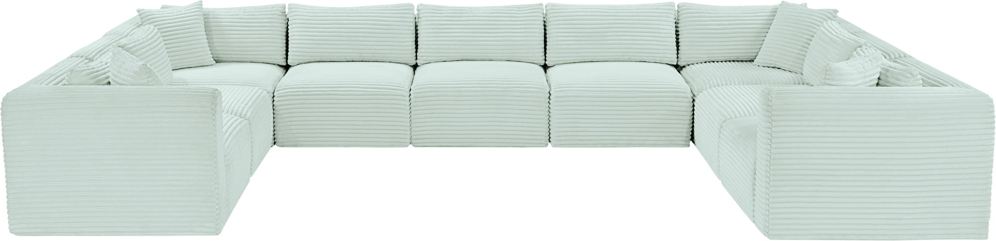 Shaggy - 9 Piece Modular U-Shaped Sectional - Simple Home Plus