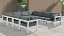 Nizuc - Outdoor Patio 10 Piece Modular Sectional With White Frame - Simple Home Plus