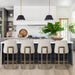 Bryce - Upholstered Counter Stool With Metal Base - Cream - Simple Home Plus