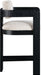 Sacha - Linen Stool With Black Base - Simple Home Plus