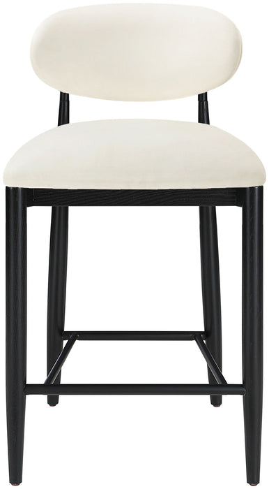 Riccio - Faux Leather Stool - Black Frame - Simple Home Plus