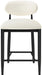 Riccio - Faux Leather Stool - Black Frame - Simple Home Plus