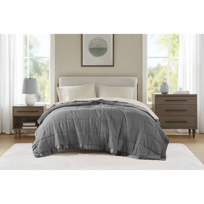 Windom - King All Season Hypoallergenic Blanket With 3M Scotchgard - Charcoal - Simple Home Plus
