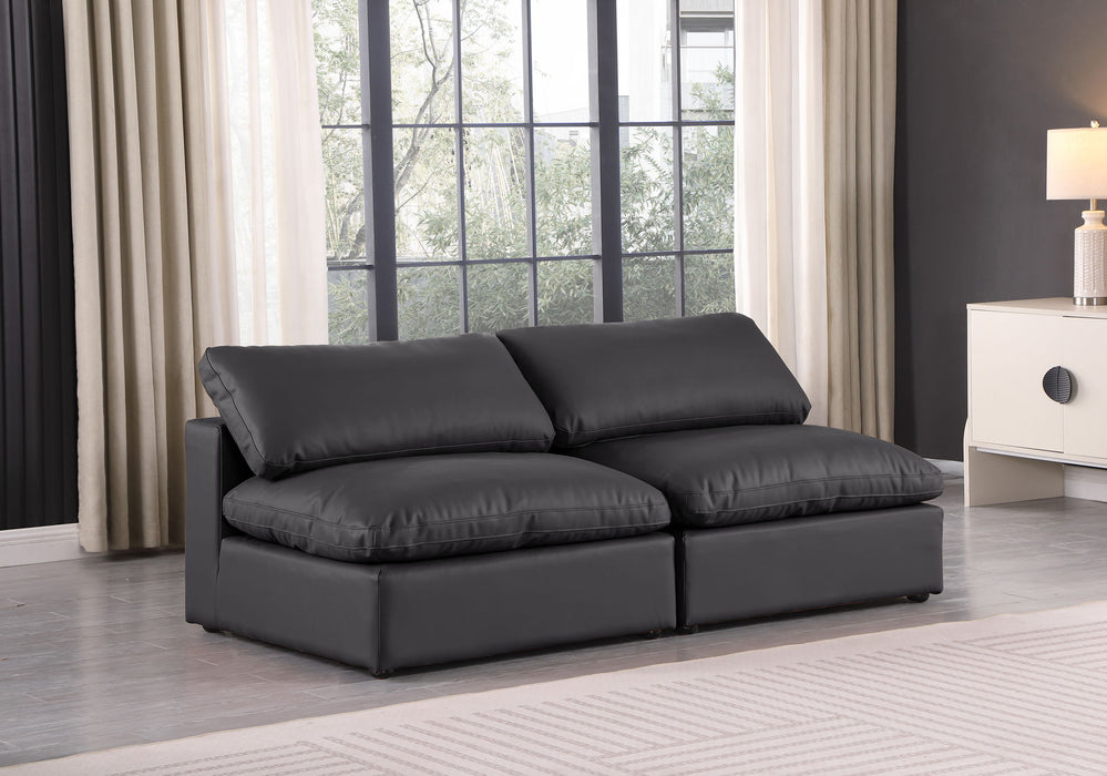 Comfy - Faux Leather Modular Armless Sofa 2 Seats - Simple Home Plus