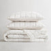 100% Linen - Full/Queen Linen Garment Washed Quilt Set - White - Simple Home Plus