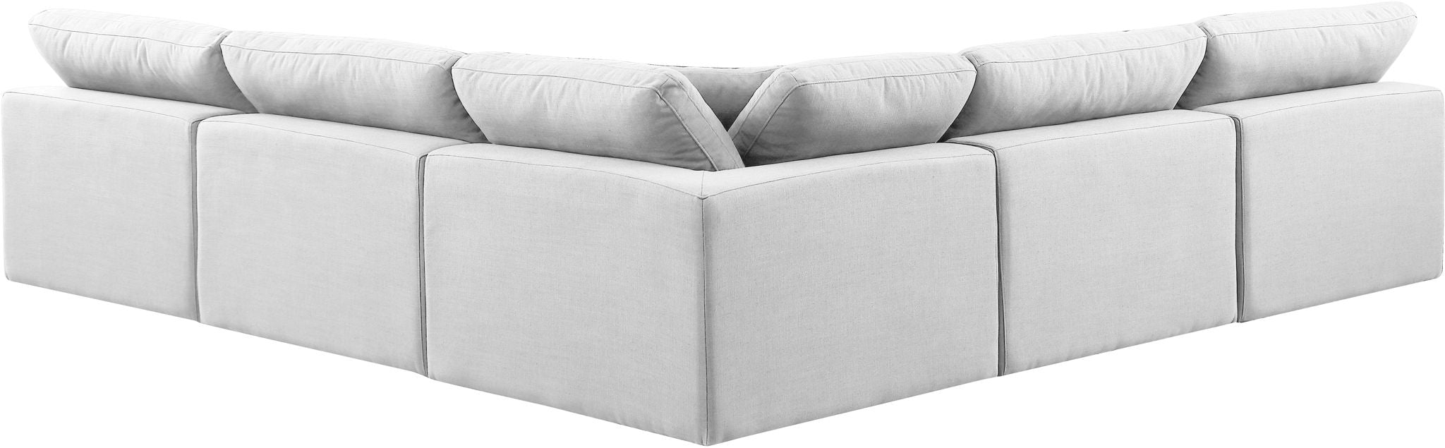 Comfy - 5 Piece Linen Modular Corner Armless Sectional - Simple Home Plus