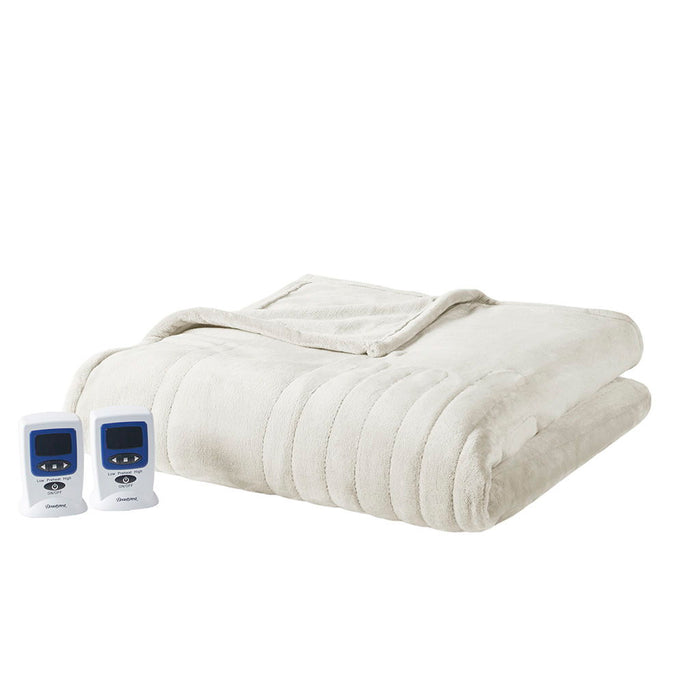 Microplush - King Heated Blanket With Wifi Technology - Ivory - Simple Home Plus