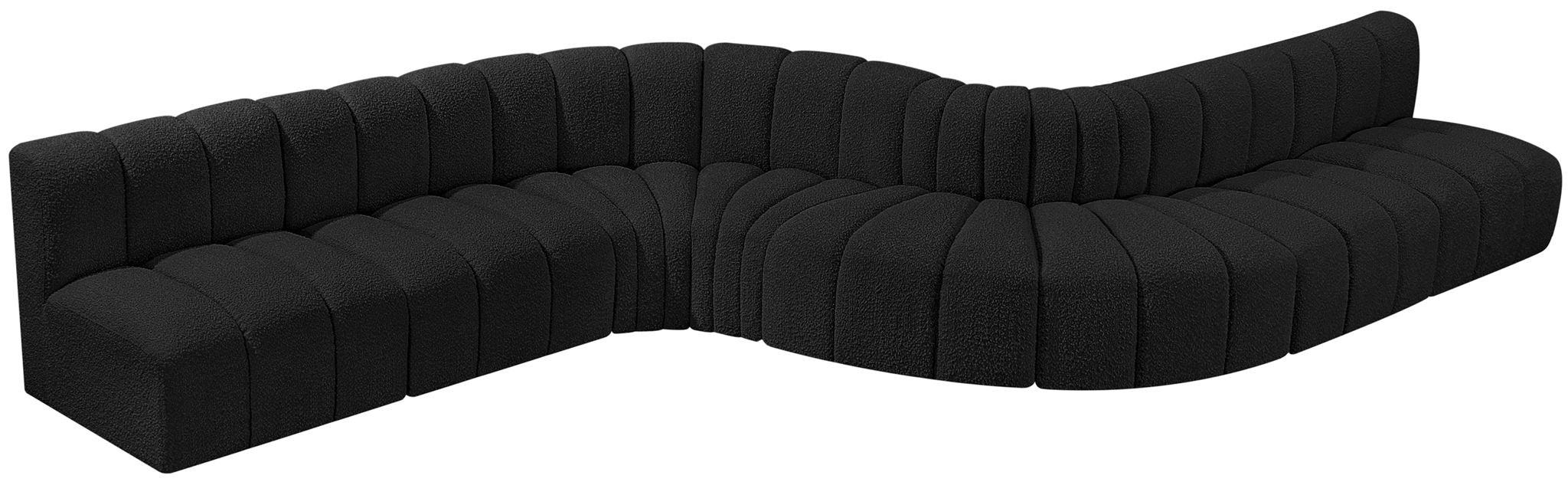Arc - Boucle Fabric 8 Piece Curved Modular Sofa - Simple Home Plus