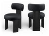 Atelier - Vegan Leather Upholstered Dining Chair (Set of 2) - Black Frame - Simple Home Plus