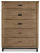 Tomtyn - Light Brown - Five Drawer Chest - Simple Home Plus