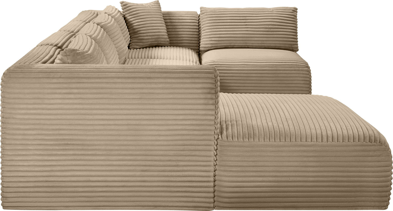 Shaggy - Fabric 5 Piece Modular U-Shaped Sectional - Simple Home Plus