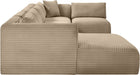 Shaggy - Fabric 5 Piece Modular U-Shaped Sectional - Simple Home Plus