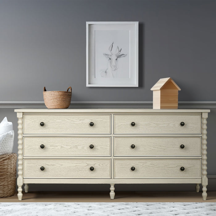 Beckett - Large Dresser - Antique Cream - Simple Home Plus