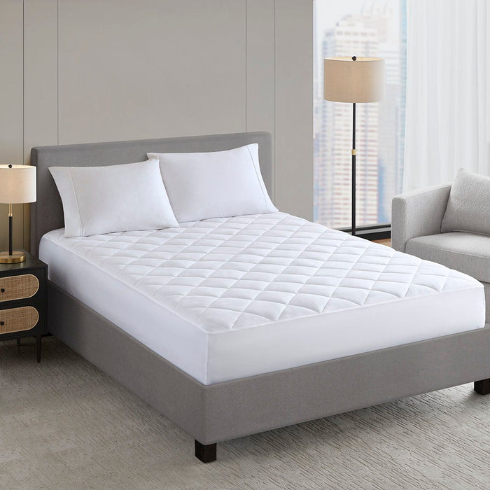 Microfiber Premium - Queen Mattress Pad - White - Simple Home Plus