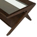 Rocket - & Tempered Glass Coffee Table - Morocco Brown - Simple Home Plus