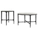 Hermas - Round Marble Coffee And End Table Set - Simple Home Plus