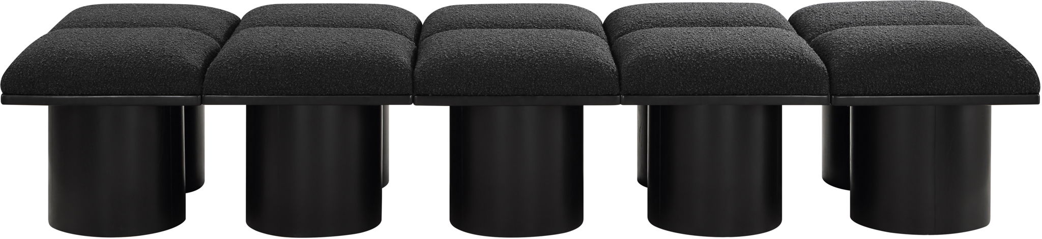 Pavilion - 10 Piece Modular Bench With Black Base - Simple Home Plus