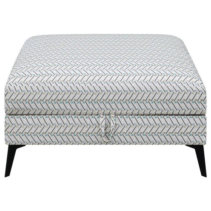 Clint - Square Upholstered Tufted Storage Ottoman - Aloe - Simple Home Plus