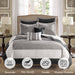Attingham - King 7 Piece Reversible Coverlet Set - Black - Simple Home Plus