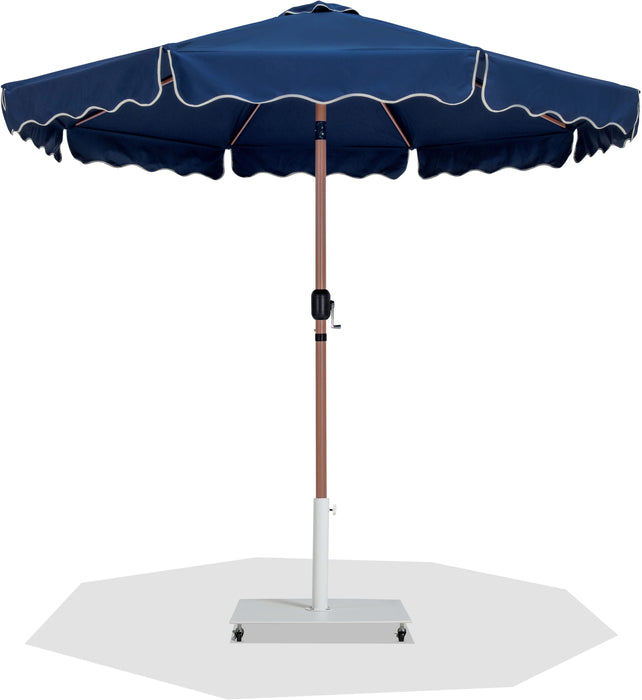 Amalfi - Aluminum Patio Umbrella - White Base / Light Brown Pole - Simple Home Plus