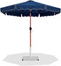 Amalfi - Aluminum Patio Umbrella - White Base / Light Brown Pole - Simple Home Plus
