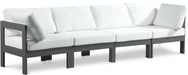 Nizuc - Outdoor Patio 4 Seat Modular Sofa With Gray Frame - Simple Home Plus