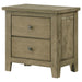 Hazlewood - 2-Drawer Nightstand Bedside Table - Vineyard Oak - Simple Home Plus