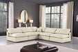 Comfy - 5 Piece Faux Leather Modular Corner Armless Sectional - Simple Home Plus