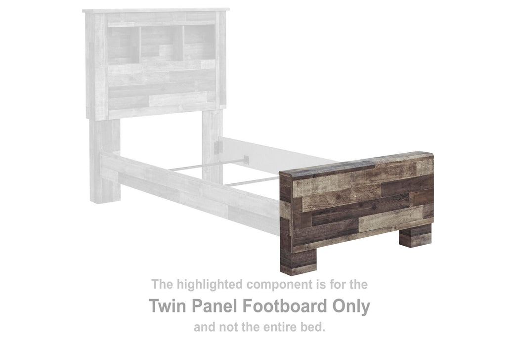 Derekson - Twin Panel Footboard - Multi Gray - Simple Home Plus