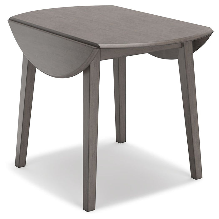 Shullden - 5 Pc. - Drop Leaf Table, 4 Side Chairs - Gray - Simple Home Plus