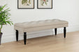 Marsha - 52" Upholstered Entryway Accent Bench - Latte - Simple Home Plus