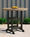 Fairen Trail - Black / Driftwood - Round Bar Table w/Umb OPT - Simple Home Plus