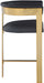 Romeo - Faux Leather Counter Stool With Gold Base (Set of 2) - Simple Home Plus