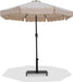 Amalfi - Aluminum Patio Umbrella - Black Base / Black Pole - Simple Home Plus