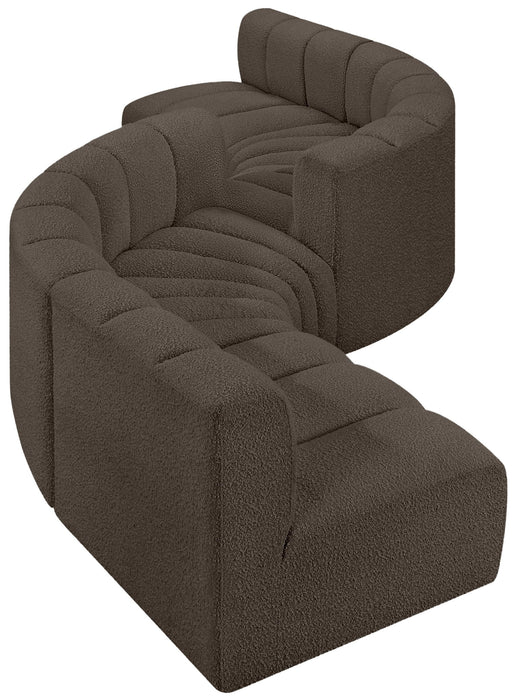 Arc - Boucle Fabric 6 Piece Modular Sofa - Black - Simple Home Plus
