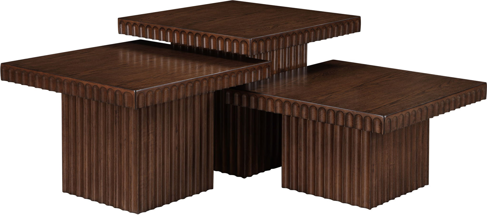 Spencer - Oak Veneer 3 Piece Coffee Tabl - Simple Home Plus